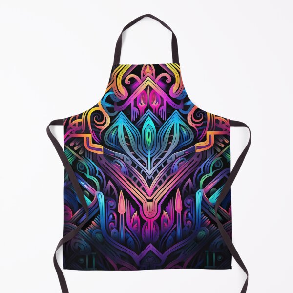 Item preview, Fluorescent multicolor tribal network print designed and sold by dcrc.