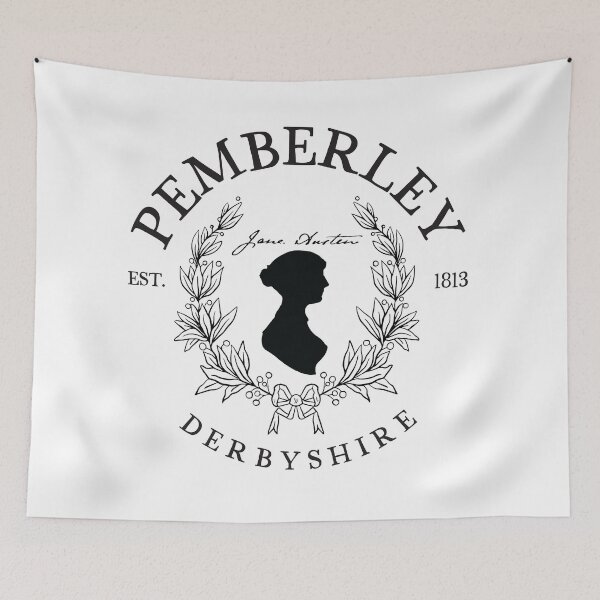 Item preview, Pemberley, Derbyshire by Jane Austen Silhouette Floral designed and sold by LiddyLuDesigns.