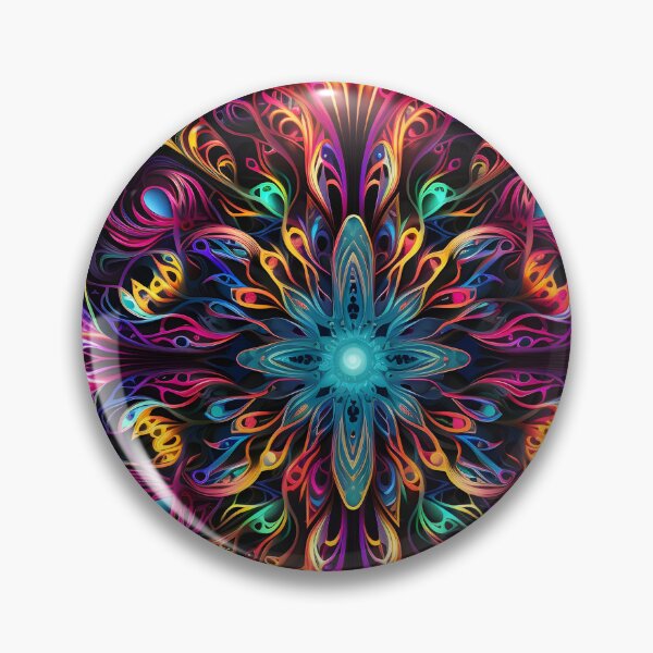 Item preview, Fluorescent multicolor tribal network print designed and sold by dcrc.