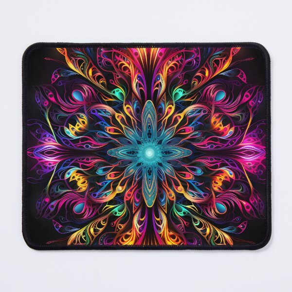 Item preview, Fluorescent multicolor tribal network print designed and sold by dcrc.