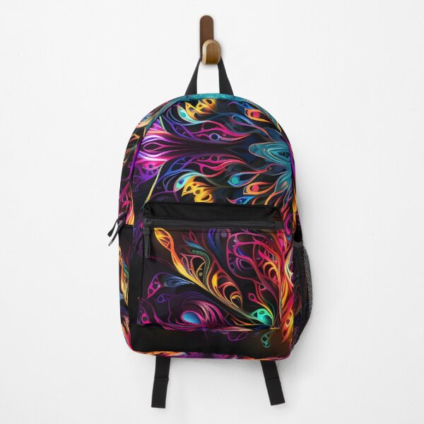 Item preview, Fluorescent multicolor tribal network print designed and sold by dcrc.