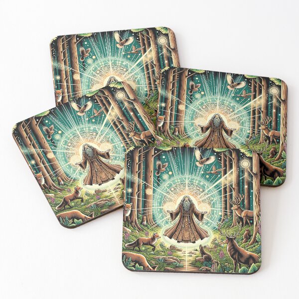 Item preview, Magia del bosque: el sabio druida y sus amigos animales designed and sold by darkfantasy-atk.