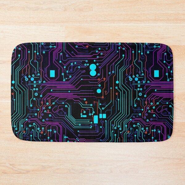 Item preview, Purple Blue Black Circuit Board Pattern designed and sold by Blue-Banana.