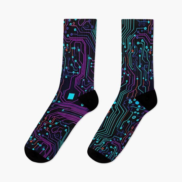 Item preview, Purple Blue Black Circuit Board Pattern designed and sold by Blue-Banana.