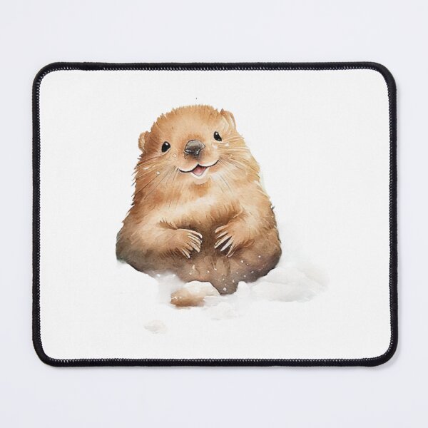 Item preview, Cute beaver watercolor portrait designed and sold by Naturartprints.
