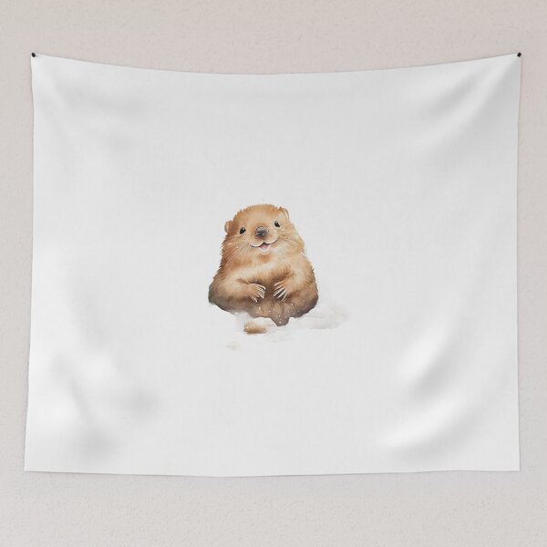 Item preview, Cute beaver watercolor portrait designed and sold by Naturartprints.