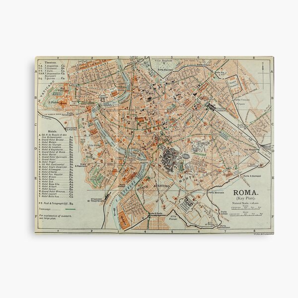 Item preview, Vintage Map of Rome Italy (1911) designed and sold by BravuraMedia.