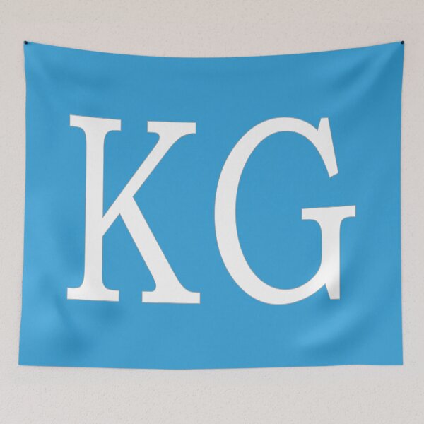 Item preview, KG Initials Monogram Elegant White Letters designed and sold by Jeallan Designs.