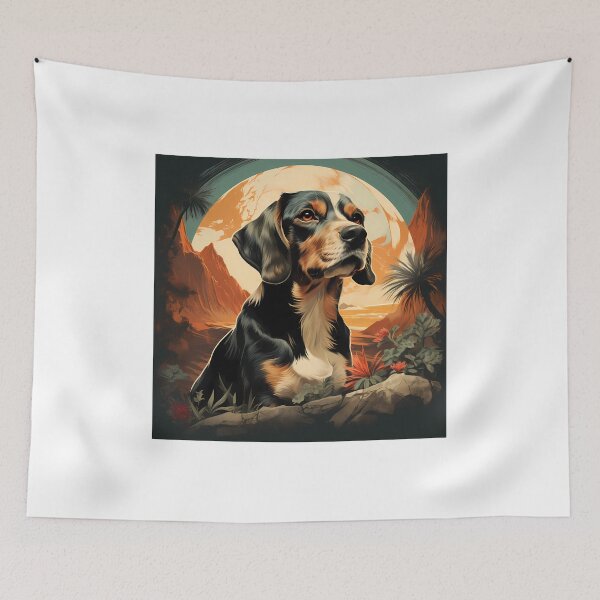 Item preview, Dog in Retro Aesthetic designed and sold by Artful-Adam.