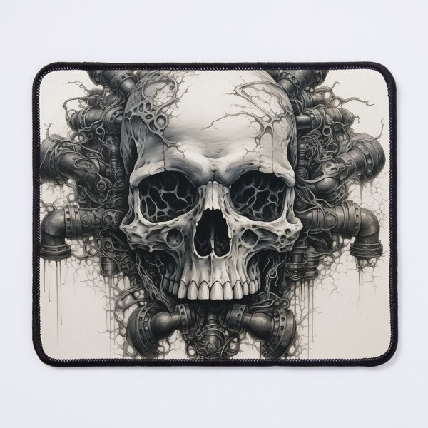 Item preview, Industrial Pipes Skull Art designed and sold by deathmetalart.