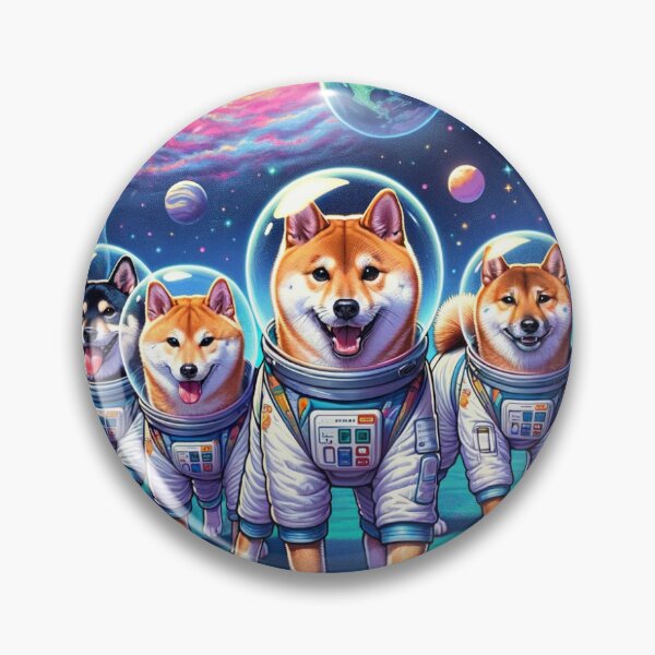 Item preview, Galactic Shiba Squad: Space Pup Adventures designed and sold by CosmoCrafted.