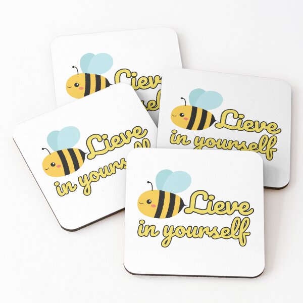 Item preview, Beelieve in yourself, cute bee with positive motivational attitude designed and sold by BritishDelights.