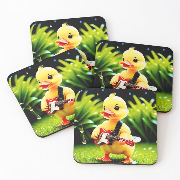 Item preview, Cute baby Duck playing Guitar designed and sold by OutdoorArtistry.
