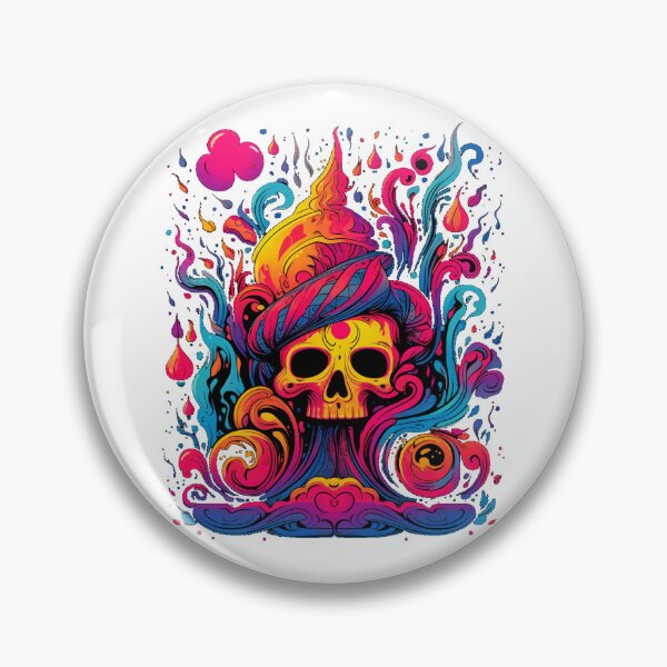 Item preview, Cosmic ace of space death skull pattern funky psychedelic! designed and sold by Ignorant-Artist.