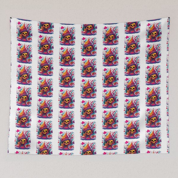 Item preview, Cosmic ace of space death skull pattern funky psychedelic! designed and sold by Ignorant-Artist.