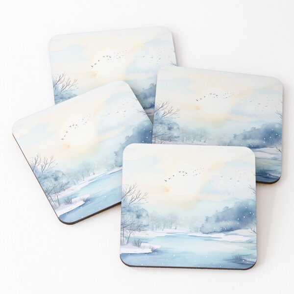Item preview, Watercolor Winter Scene designed and sold by Sunny Jar Designs.