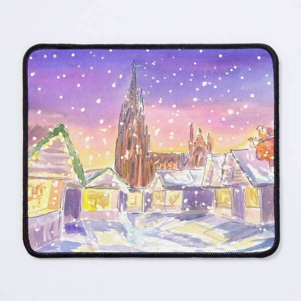 Item preview, Cologne Germany Winter Scene with Cathedral and XMAS Market designed and sold by artshop77.