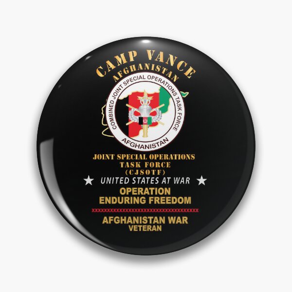 Item preview, SOF - Camp Vance - Afghanistan - Combined Joint Special Operations Task Force - OEF - Afghanistan X 300 designed and sold by Military Insignia Products.