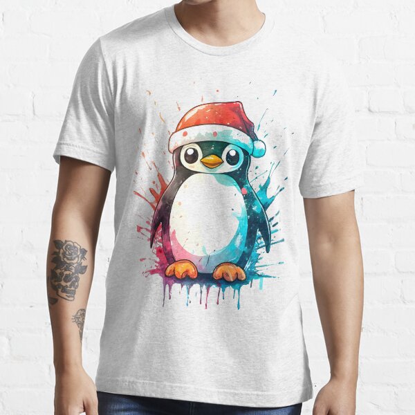 Merry Christmas Penguin, Cute Christmas Penguin Essential T-Shirt