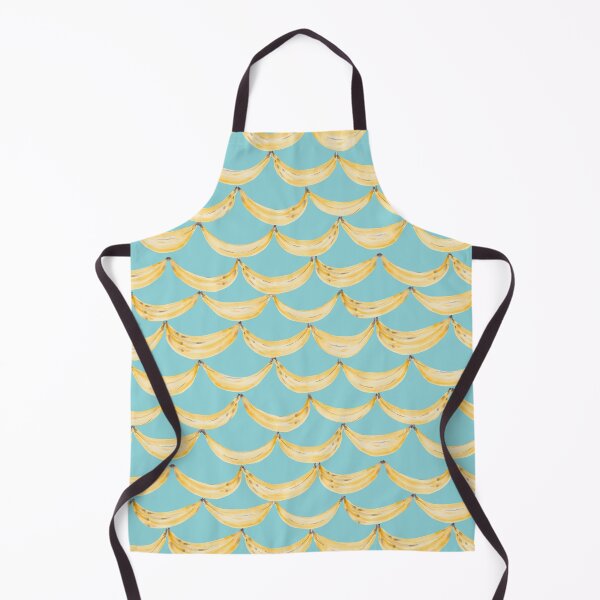 Item preview, Watercolor painting of yellow bananas on light blue background designed and sold by marufemia.