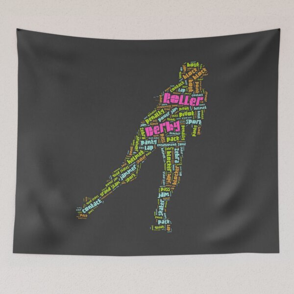 Item preview, Roller Derby Wordcloud for Darker Backgrounds designed and sold by WordsYouLove.