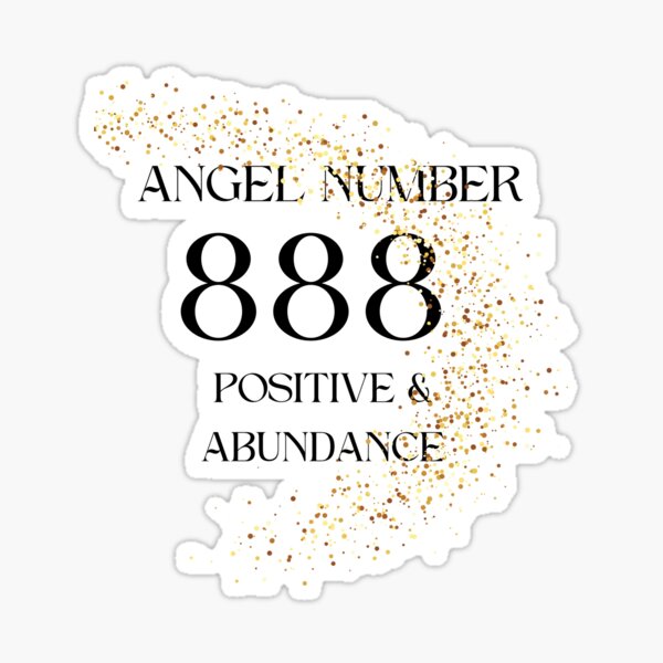 888 Angel number Sticker for Sale by namaste-you