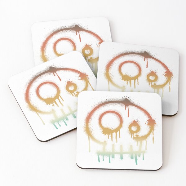 Item preview, Skull Spray Paint, Color Gradient, Red, Yellow and Turquoise designed and sold by AlfabetDesign.