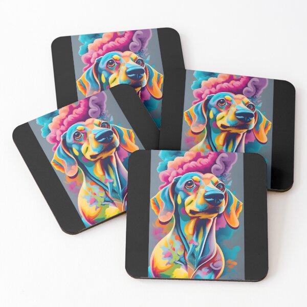 Item preview, Colorful Dach 2/4 designed and sold by DachshundsOnRB.