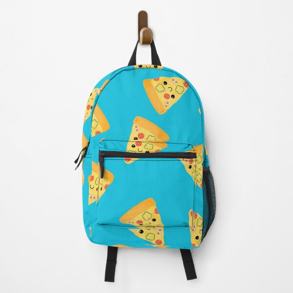 Item preview, Cutey Face Pizza Pattern (Sky Blue) designed and sold by bearious.