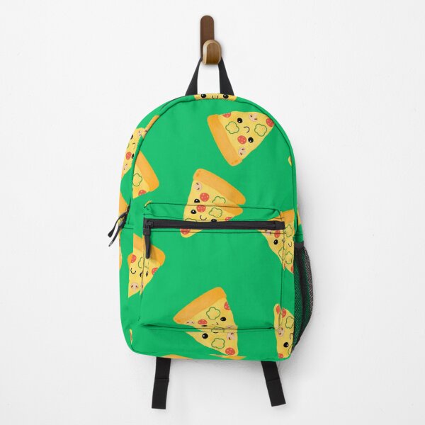 Item preview, Cutey Face Pizza Pattern (Green) designed and sold by bearious.