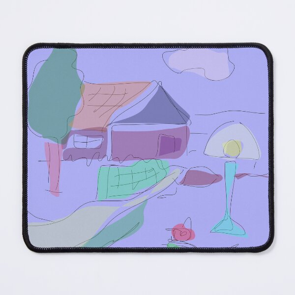 Item preview, Cartoon House at Night with Blue and Purple Lights designed and sold by masabo.