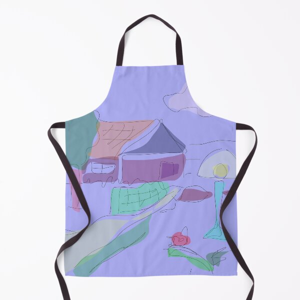 Item preview, Cartoon House at Night with Blue and Purple Lights designed and sold by masabo.