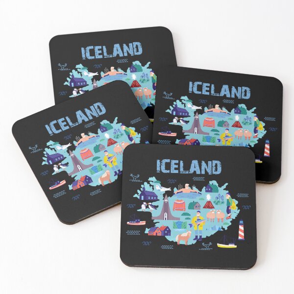 Item preview, ICELAND map designed and sold by PatternDesign91.