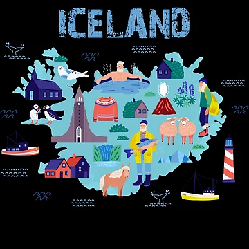 Artwork thumbnail, ICELAND map by PatternDesign91