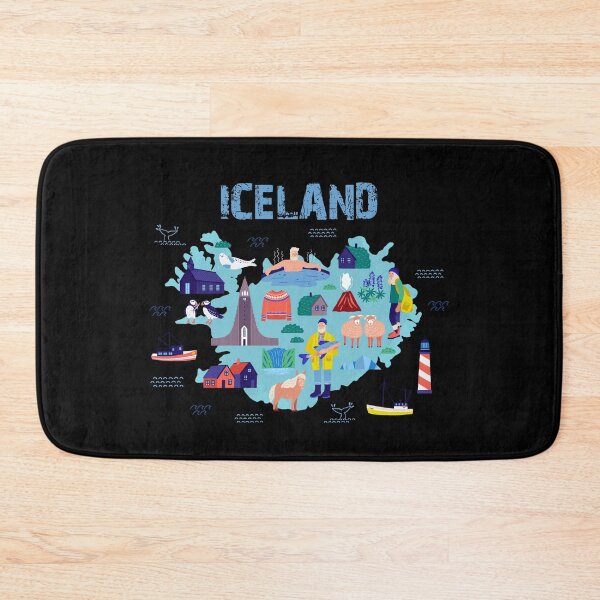 Item preview, ICELAND map designed and sold by PatternDesign91.