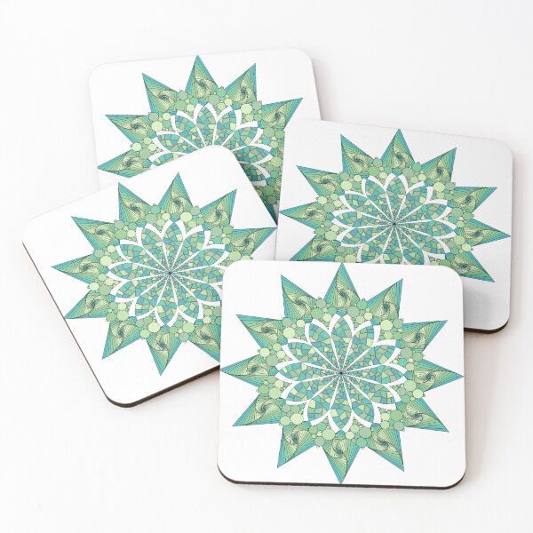 Item preview, Green Twirly Star Flower designed and sold by DHTDesigns.