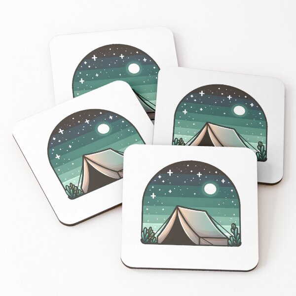 Item preview, Moonlit Night Camping - Serene Wilderness Illustration designed and sold by UmbrellaStudio1.