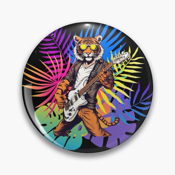 Item preview, COOL GUITARIST TIGER – guitarist tiger - rock tiger - wild musician designed and sold by Musicians-world.