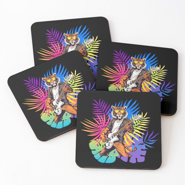 Item preview, COOL GUITARIST TIGER – guitarist tiger - rock tiger - wild musician designed and sold by Musicians-world.