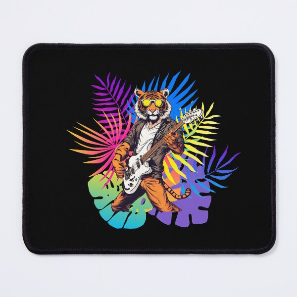 Item preview, COOL GUITARIST TIGER – guitarist tiger - rock tiger - wild musician designed and sold by Musicians-world.