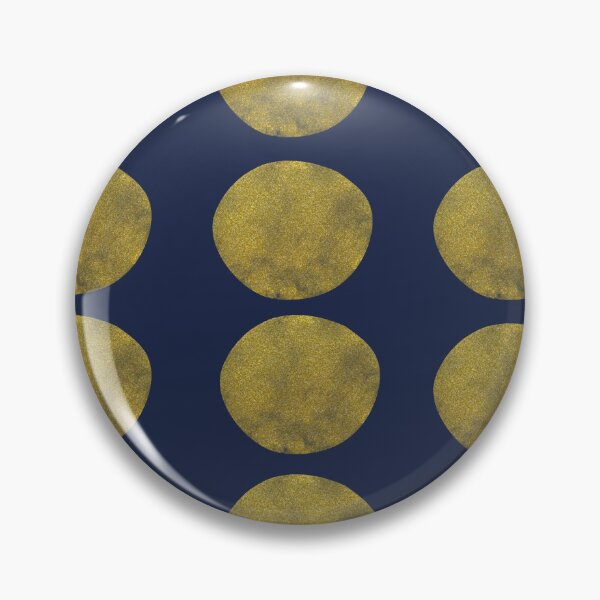 Item preview, Dark Nany Blue With Yellow Gold Big Dots  designed and sold by ArDecoS.