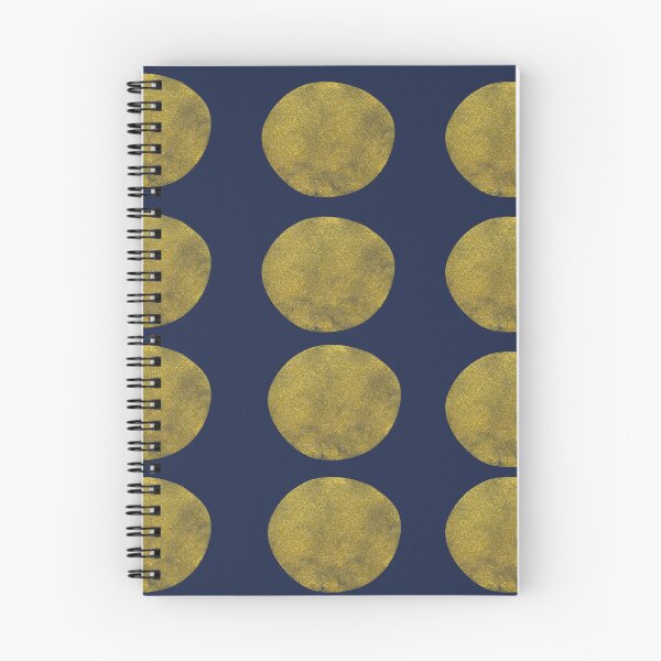 Item preview, Dark Nany Blue With Yellow Gold Big Dots  designed and sold by ArDecoS.