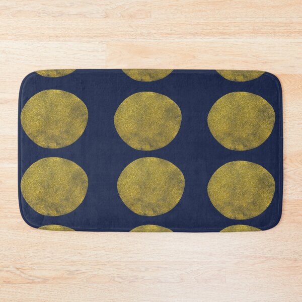 Item preview, Dark Nany Blue With Yellow Gold Big Dots  designed and sold by ArDecoS.