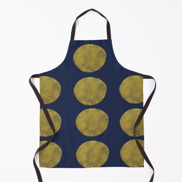 Item preview, Dark Nany Blue With Yellow Gold Big Dots  designed and sold by ArDecoS.