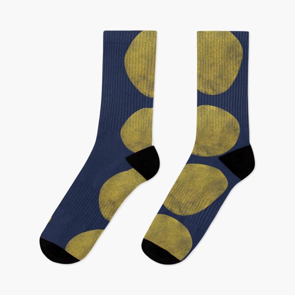Item preview, Dark Nany Blue With Yellow Gold Big Dots  designed and sold by ArDecoS.