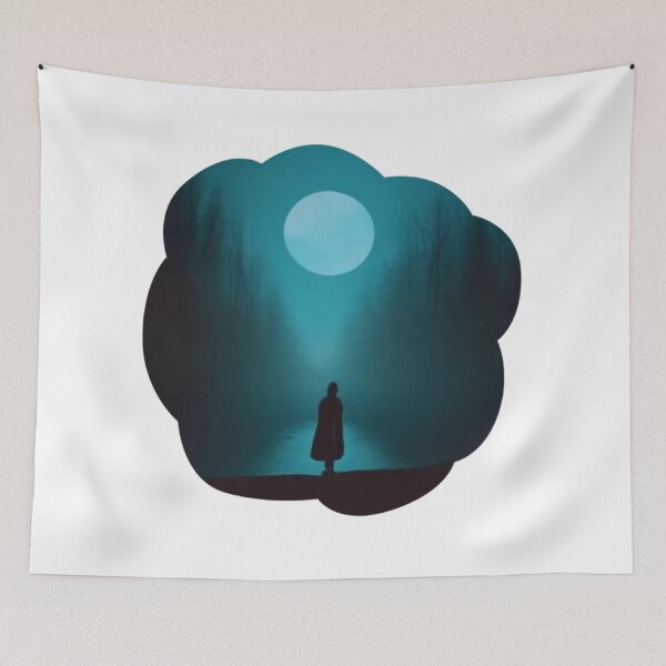 Item preview, Blue man and moonset designed and sold by PaulBlueShop.