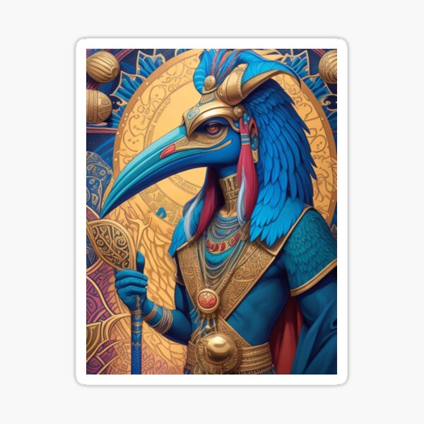 Thoth - Egyptian God of Magic and Knowledge - The Ibis God - Egyptian Deity Sticker
