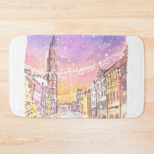 Item preview, Landshut Old Town in Winter with XMAS Decoration  designed and sold by artshop77.