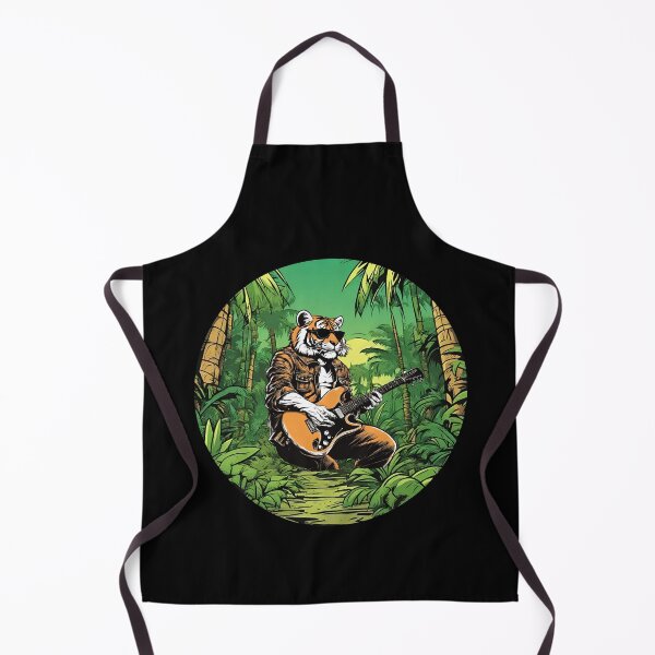 Item preview, WILD GUITARIST TIGER – guitarist tiger - rock tiger - wild musician designed and sold by Musicians-world.