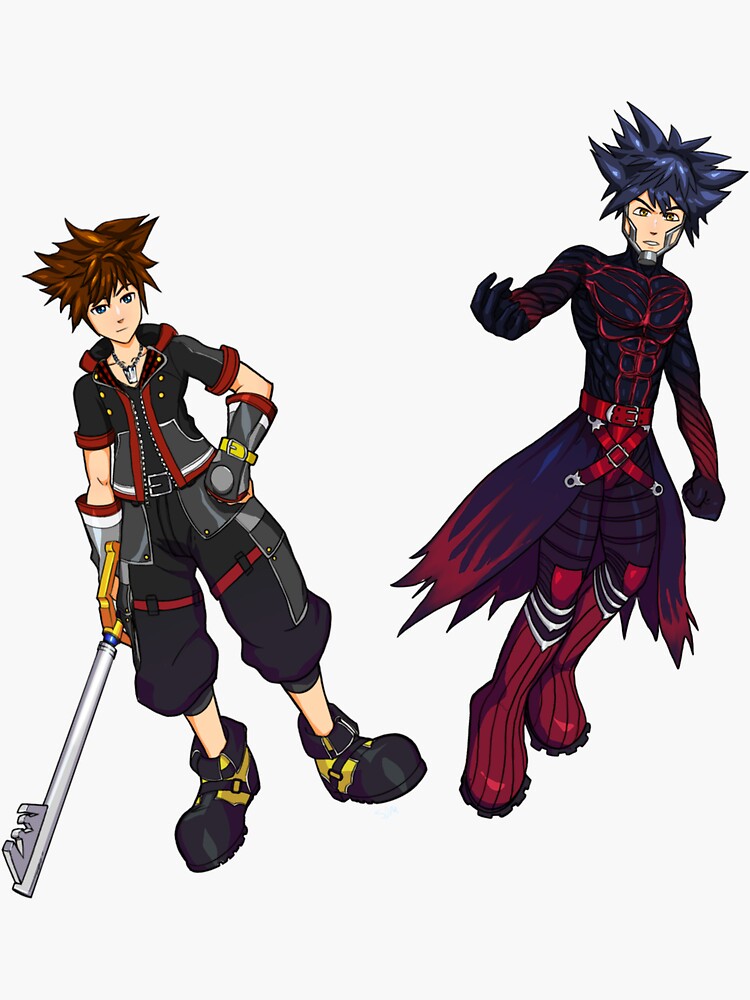 Thumbnail 3 of 3, Sticker, Sora and Vanitas - Kingdom Hearts designed and sold by Reflex76.